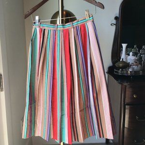 ooak vintage striped midi skirt - size s/xs